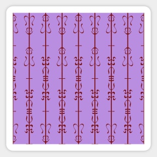 Maroon Gates on a Light Purple Background Sticker